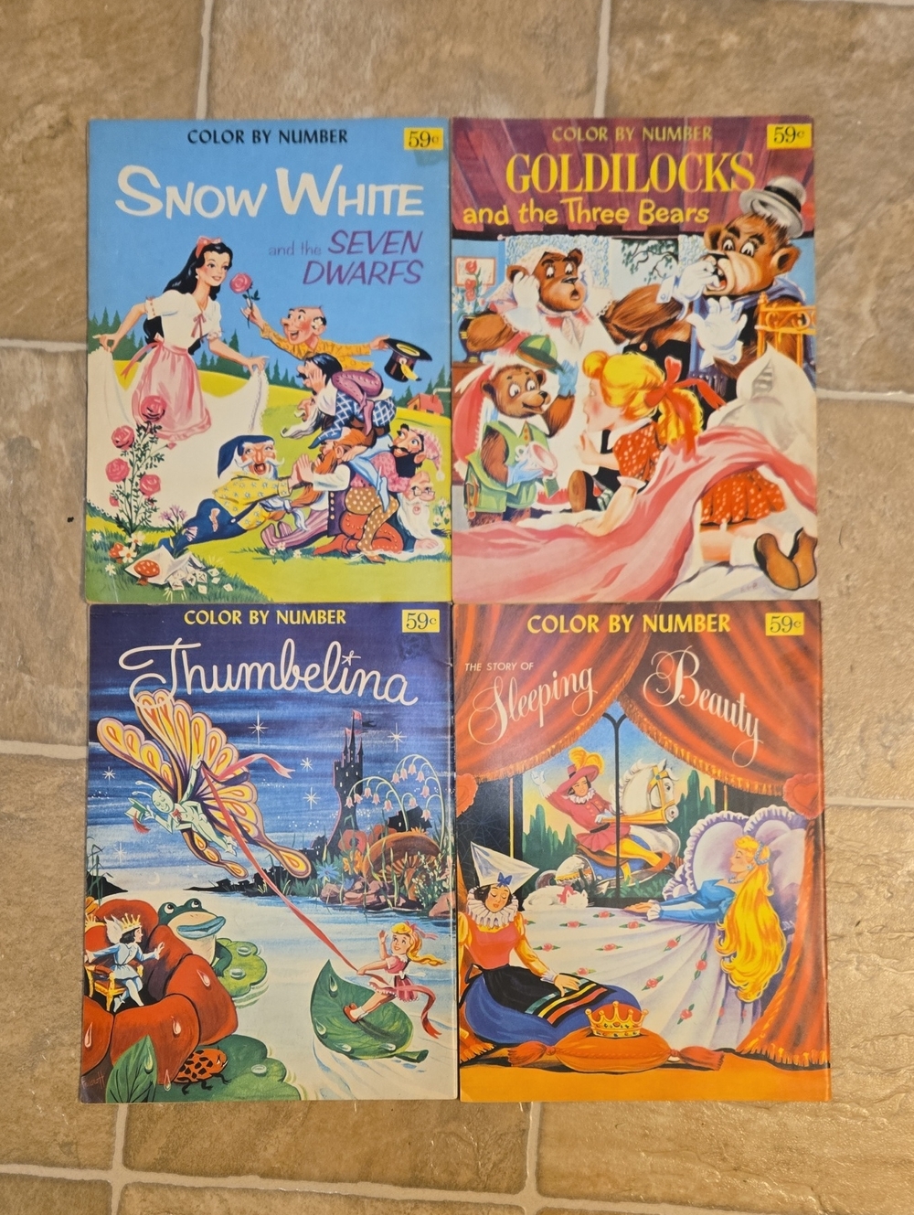 Color by Number Fairy Tale Prints Snow White Goldilocks Set